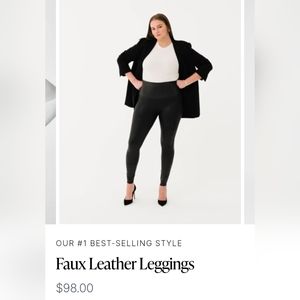 Spanx faux leather leggings xxl 2xl appear new no sign of wear